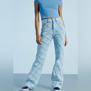 👖 PacSun Light Wash‎ Pintuck High-Waisted Bootcut Jeans Size 28